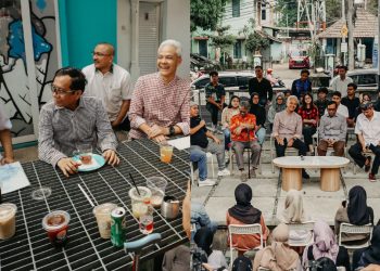 Ganjar Pranowo dan Mahfud MD berdiskusi dengan generasi Z dan Milenial untuk menyerap aspirasi di M Block Space (sumber: Instagram @ganjar_pranowo)