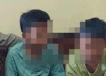 MZ dan D saat diminta keterangan di Polsek Tengeran Kabupaten Semarang Jawa Tengah. (Dok Istimewa)