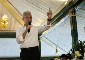 Ganjar Pranowo saat memaparkan orasinya di Yogyakarta beberapa waktu lalu. (Dok Relawan Ganjar)