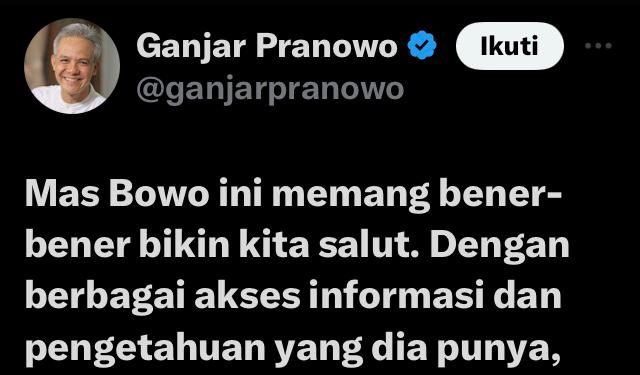 Isi curhatan petani Purbalingga kepada capres Ganjar Pranowo di media sosial Twitternya (sumber: Twitter @ganjarpranowo)