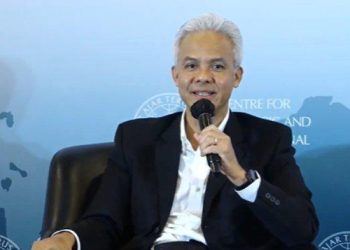 Ganjar Pranowo saat mengisi acara Pidato Calon Presiden Republik Indonesia: Arah dan Strategi Politik Luar Negeri yang digelar CSIS Indonesia pada Selasa (7/11/2023) lalu. (Dok Relawan Ganjar)