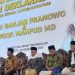 Mahfud MD saat menemui sejumlah ulama “Mataraman” (kawasan timur Jatim) di Ponpes Sulaiman, Desa Sukorejo, Kecamatan Gandusari, Trenggalek, Jatim, Sabtu (2/12/2023). (dok. Istimewa)