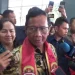 Mahfud MD usai menghadiri seminar kebangsaan di Universitas Buddi Dharma Tangerang, Banten, Rabu (29/11/2023). (Dok Relawan Ganjar)