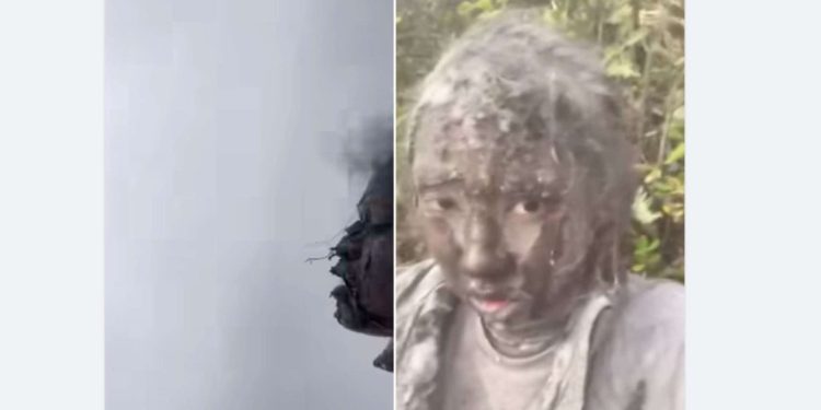 Tangkapan layar wajah pendaki yang meminta tolong ke ibunya.(dok. Panduga)