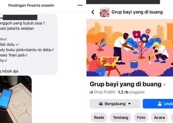 Tangkapan layar Grup Facebook Bayi Yang Dibuang. (dok. Panduga)