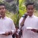 Tangkapan layar video Girban Rakabuming Raka saat berorasi. (dok. Twitter @Gojekmilitan)
