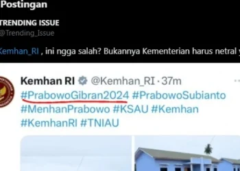 Tangkapan layar akun Kementerian Pertahanan (dok. istimewa)