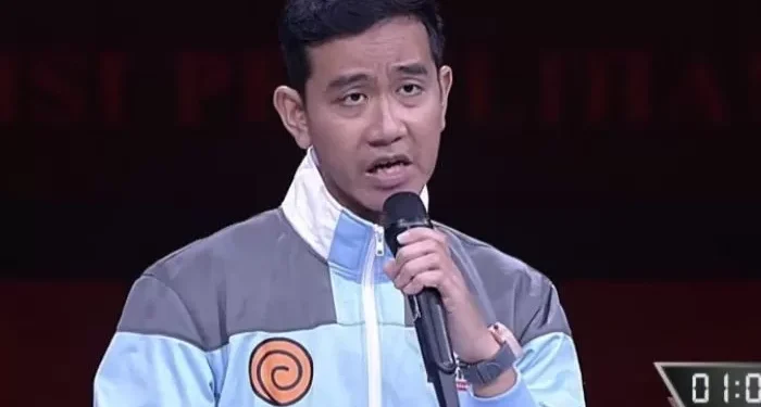 Gibran Rakabuming Raka saat debat cawapres, Minggu (21/1/2024).(dok. Youtube KPU RI)