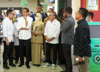 Presiden Jokowi saat berkunjung ke Jateng, Senin (22/1/2024).(dok. Istimewa)