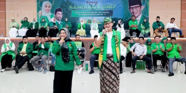Sandiaga Uno saat mengisi kegiatan di Jatim. (dok. istimewa)
