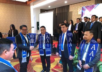 DPP Asosiasi Advokat Indonesia melantik DPC AAI Kota Semarang, Kamis (18/1/2024). (dok. Panduga)