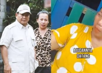 Yuli Handayani, seorang warga Jakarta Utara yang didatangi tim Prabowo sebelum bertemu Menhan (dok. Twitter @_loka)