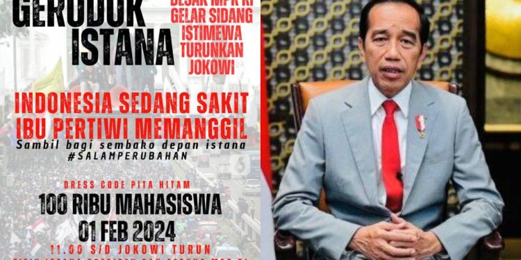 Gerakan geruduk Istana Presiden dari aliansi mahasiswa Indonesia (dok. istimewa)