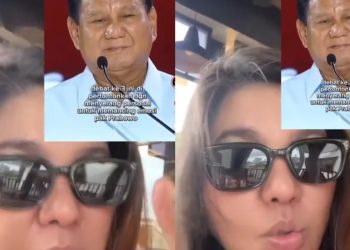 Viral video wanita mengomentari miki Prabowo saat debat capres (dok. Instagram @muannas_alaidid)