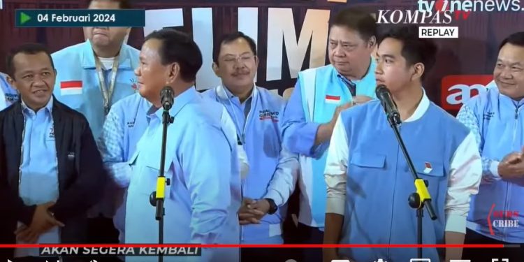 Prabowo Subianto menolak tanya jawab dengan para awak media setelah debat kelima Pilpres 2024 yang digelar Komisi Pemilihan Umum (KPU) digelar di JCC, Senayan, Jakarta, Minggu (4/2/2024) malam.