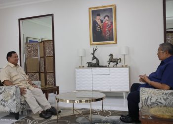 Prabowo Subianto dan SBY saling bertemu (dok. kemhan,go.id)