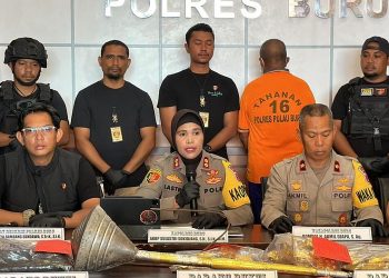 AG pria asal Maluku yang mencuri kubah emas masjid senilai Rp 3 miliar (Dok. Humas Polres Buru)