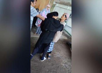 Tangkapan layar video viral pria bercadar (dok. istimewa)