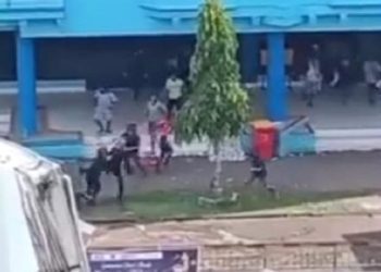 Bentrokan anggota Brimob dengan TNI AL di Sorong Papua Barat (dok. istimewa)