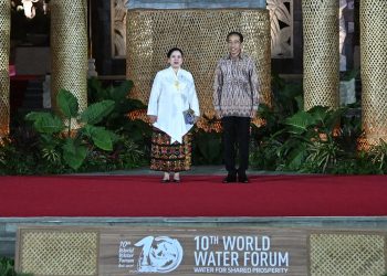 Puan Maharani dan Jokowi bertemu di acara World Water Forum di Bali (dok. Humas DPR RI)