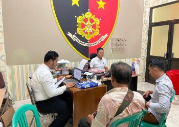 Pelaku penganiayaan diamankan anggota Satreskrim Polresta Banyumas. (dok/ist)