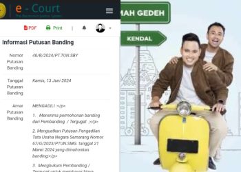 Bupati Kendal Dico Ganinduto kalah banding di PTUN Surabaya (dok. istimewa)