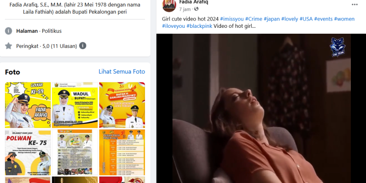 Tangkapan layar Facebook Bupati Pekalongan (dok. istimewa)