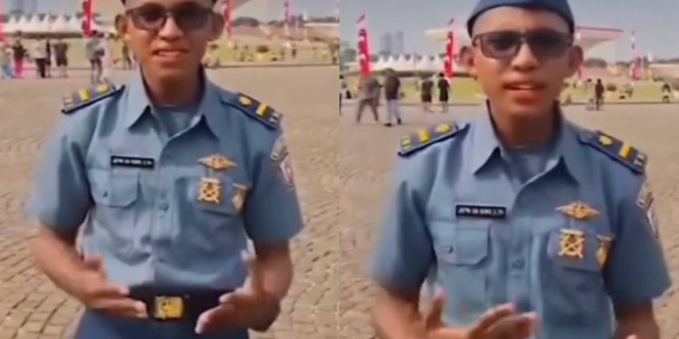 Jefri Ga Koro, TNI AL gadungan hadiri gladi bersih HUT TNI di Monas (dok. istimewa)