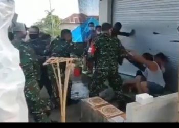 Ilustrasi kekerasan TNI terhadap warga sipil (dok. @jeg.bali)