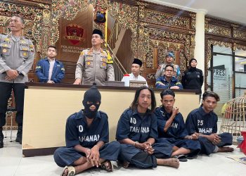 Urusan Asmara Bikin 4 Pemuda Nekat Bikin Keributan di Area Batalyon 400 Raiders Semarang