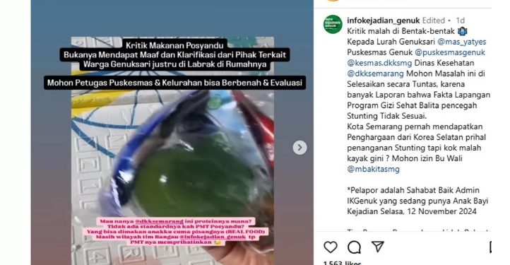 Viral Protes Makanan Tambahan Balita Tak Bergizi, Wanita di Semarang Malah Dilabrak RT dan Kader Posyandu