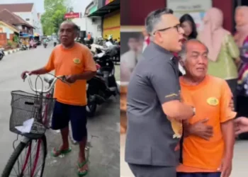 Potret Pakde dan Ibu Malven Yusuf Adhi siswa SMPN 7 Mojokerto korban di Pantai Drini (kolase tiktok.com/@aslimojokertocom @updatemjkt)