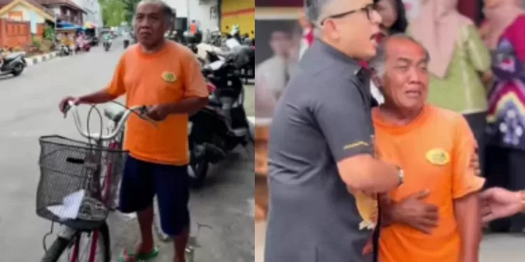 Potret Pakde dan Ibu Malven Yusuf Adhi siswa SMPN 7 Mojokerto korban di Pantai Drini (kolase tiktok.com/@aslimojokertocom @updatemjkt)