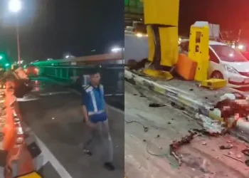 Kecelakaan beruntun di Gerbang Tol Ciawi 2 Bogor menewaskan 8 orang dan melukai 11 lainnya. (dok. istimewa)