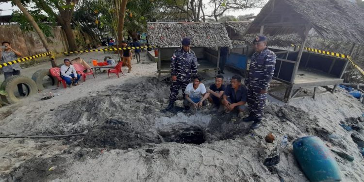 TNI AL membongkar pencurian minyak avtur di Deli Serdang (dok. istimewa)