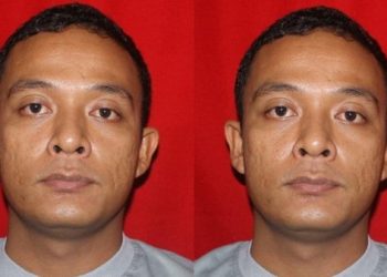 Seorang pecatan TNI bernama Chandra alias Rudi, yang diduga sebagai bandar narkoba (dok. Polres Asahan)