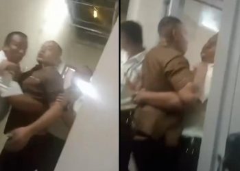 Dua anggota DPRD Medan adu jotos usai rapat (dok. istimewa)