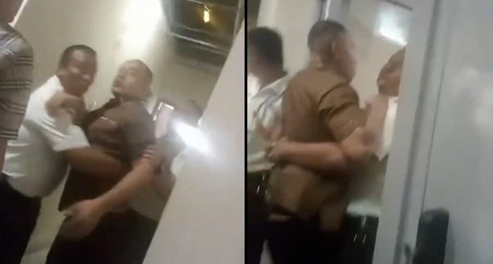 Dua anggota DPRD Medan adu jotos usai rapat (dok. istimewa)