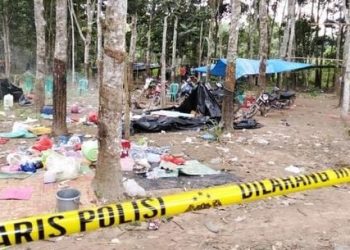 Lokasi sabung ayam di Karangmanik, Way Kanan, Lampung tempat 3 polisi ditembak prajurit TNI (dok. istimewa)