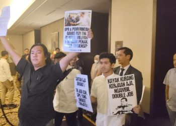 Satpam Fairmont laporkan kericuhan saat rapat Panja RUU TNI ke Polda Metro Jaya. (dok. istimewa)