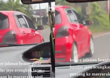 Viral cowboy jalanan bawa senjata laras panjang di Lampung (dok. istimewa)