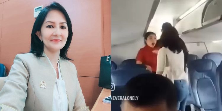Anggota DPRD Sumatera Utara Megawati Zebua diduga mencekik pramugari Wings Air (dok. istimewa)