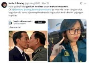 Mahasiswi ITB pembuat meme Prabowo ciuman dengan Jokowi (dok. istimewa)