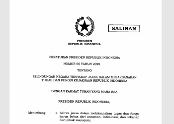 Perpres tentang TNI lindungi jaksa (dok. istimewa)