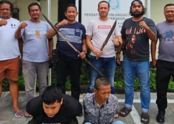 Polrestabes Semarang tangkap pelaku pemalakan menggunakan samurai (dok. Polrestabes Semarang)