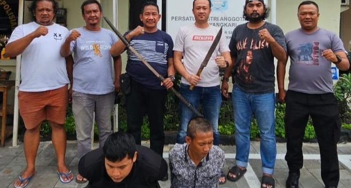 Polrestabes Semarang tangkap pelaku pemalakan menggunakan samurai (dok. Polrestabes Semarang)