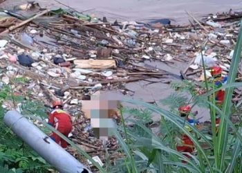 Penemuan mayat tanpa kepala di Kali Ciliwung (dok. istimewa)