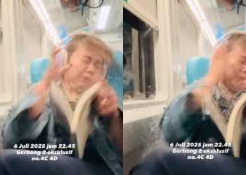 Pelemparan batu ke kereta api Sancaka di Klaten (dok. istimewa)