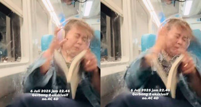 Pelemparan batu ke kereta api Sancaka di Klaten (dok. istimewa)