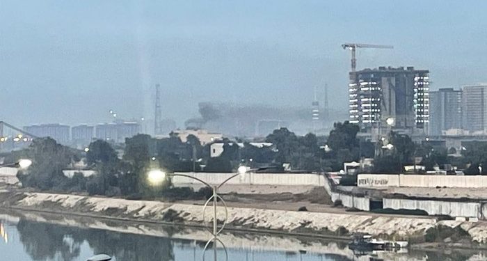 Hotel Al-Rasheed di Baghdad diserang drone pada 17 Maret 2026. (dok. AFP)